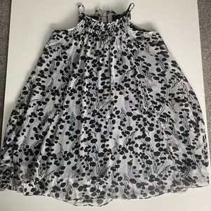 Collins Trapeze Loose-Fitting Summer Black & White  Dress - Size 44 Eur